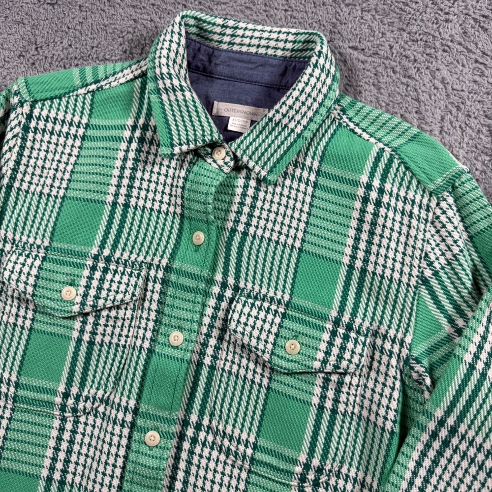Outerknown‎ Blanket Shirt Multicolor Madras Plaid Button Shirt Thick Shacket  XS